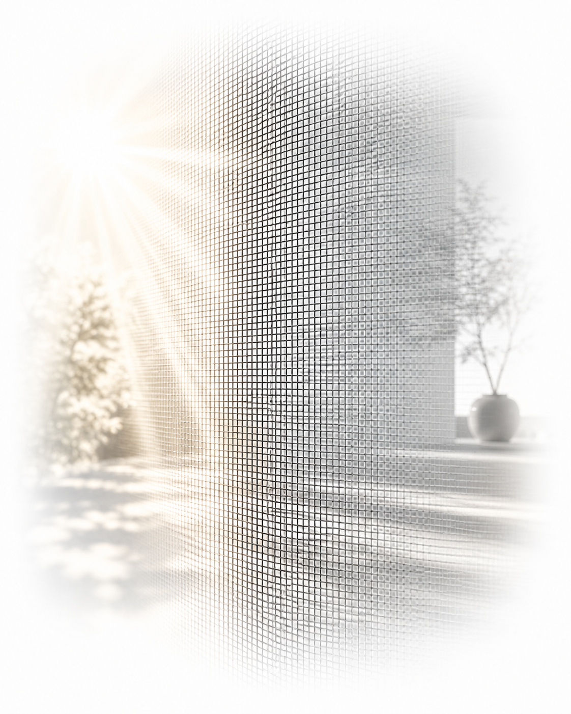 Skizze eines Dachfensters mit Sonnenschutz-Fiberglas